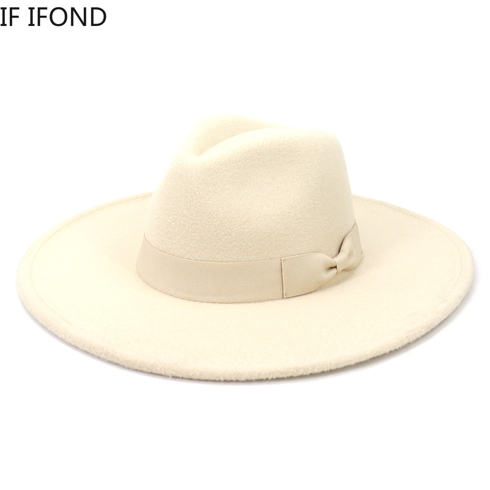 Fedora Hat Wool - Cappelli da donna a tesa larga