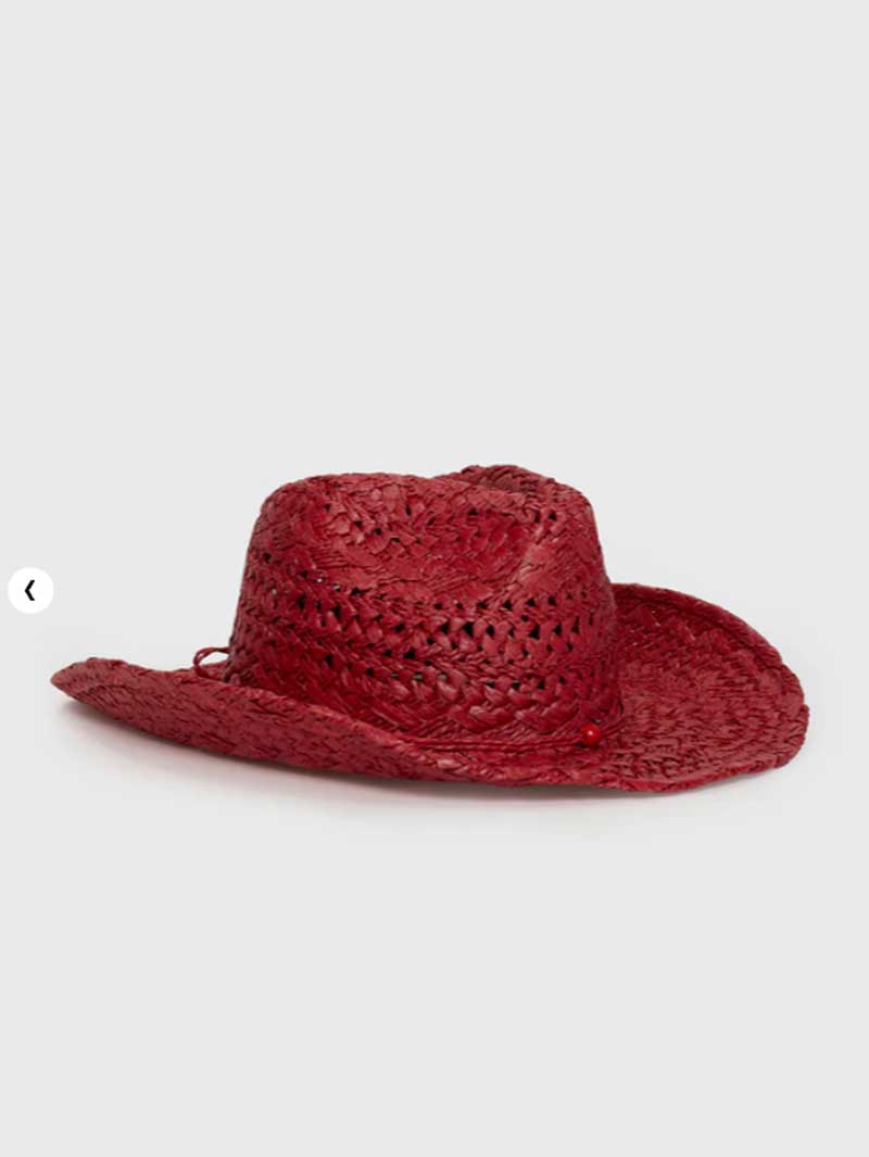 Cappello da cowboy rosso dipin - Cowboy Hat Straw recensione e prezzo